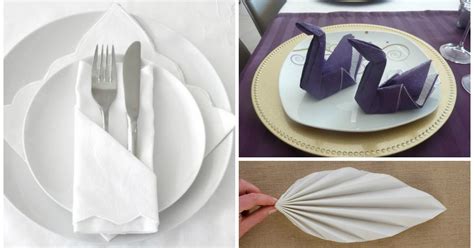 ways  fold napkins   wow  guests
