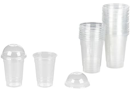 amazoncom clear plastic cups  dome lids  pack  oz