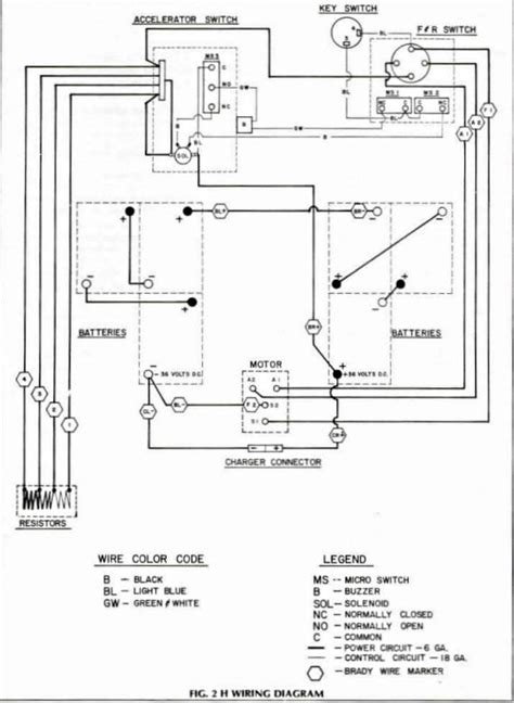 wiring diagram    older ezgo models  resistor speed control