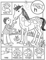Language Sign Kids Asl Coloring Printables Pages Abc Color Beginner Printable Phrases Book American Farm Animal Learn Animals Publications Dover sketch template