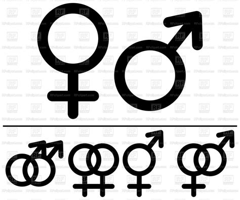 Male And Female Symbols Vector Stock Image Of Signs