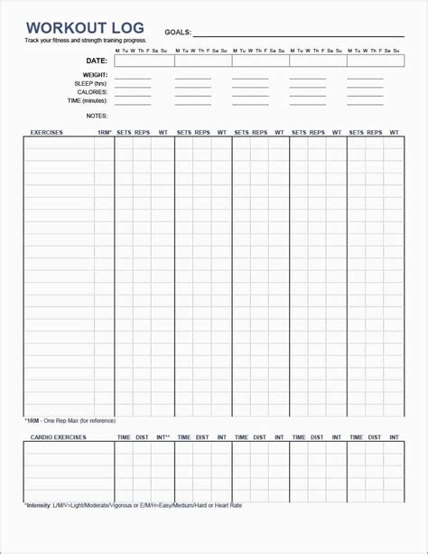 effective workout log calendar templates template lab