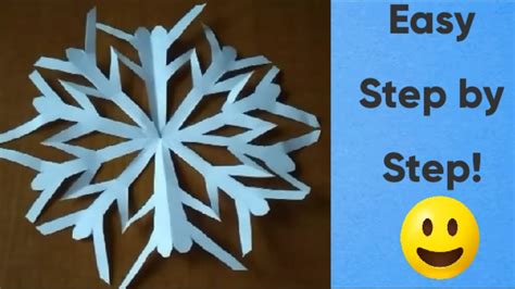 How To Make Paper Snowflake Step By Step Artsandcrafts Youtube