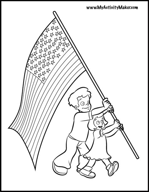 coloring pages  flag day print color craft