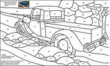 Patterns Glass Painting Paint Numbers Number Printable Color Stained Old Kids Printables Pattern Trucks Print Truck Coloring Simple Pages Mosaic sketch template