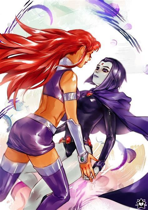 raven and starfire by e x p i on
