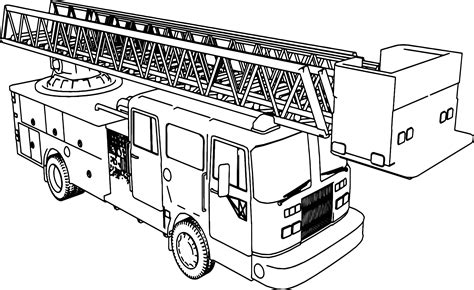 long fire truck coloring page wecoloringpagecom