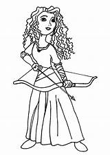 Coloring Merida Pages Bow Princess Arrow Prepare Her Getcolorings Getdrawings Color Colorings sketch template