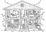 Coloring House Doll Pages Dollhouse Popular Drawing sketch template