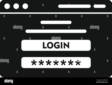 login personal information icon simple style stock vector image art alamy