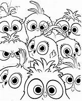 Birds Angry Coloring Hatchlings Bunch sketch template