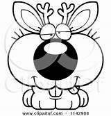 Jackalope Coloring Dumb Cute Clipart Cartoon Cory Thoman Outlined Vector sketch template