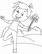 Coloring Happy Boy Iris Flower Pages Colouring Kids Getcolorings sketch template