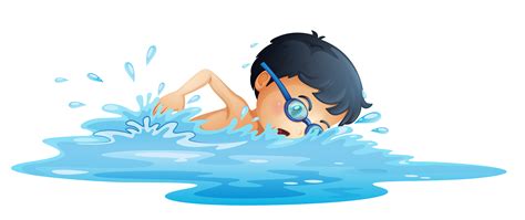 boy swimming vector art icons  graphics