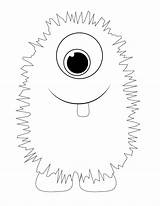 Monster Coloring Cute Monsters Fluffy Pages Drawing Lovely Getdrawings Color sketch template