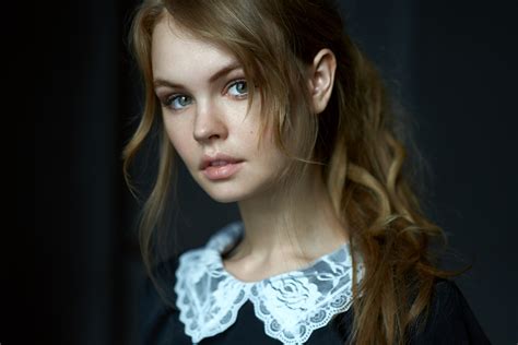 woman blonde blue eyes model girl face russian wallpaper resolution