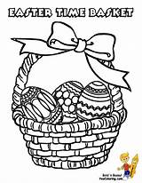Easter Coloring Basket Pages Baskets Printable Empty Egg Color Yescoloring Kids Handsome Printables Comments sketch template