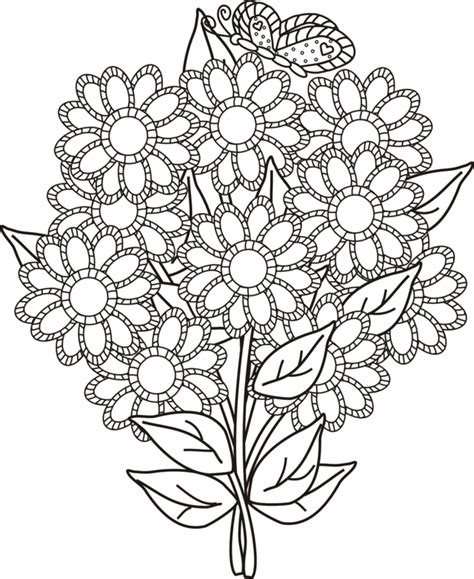flower coloring pages  beautiful floral patterns
