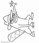 Coloring Pages Perry Ferb Phineas Printable Animations sketch template