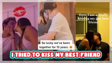 today i tried to kiss my best friend 3 💋 new trend tiktok compilation