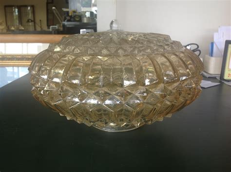 Vintage Glass Ceiling Light Shade Antiques Collectables And New