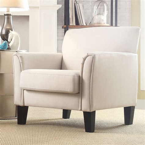 weston home tribeca living room upholstered accent chair cream white