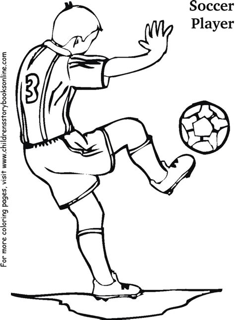 soccer player coloring pages    print
