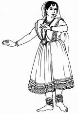 Dance Kathak Classical Coloring Folk Indian Sketch Pages Dancing Drawing India Traditional Dances Drawings Kashmir Kids Jammu Colouring Dress Gif sketch template