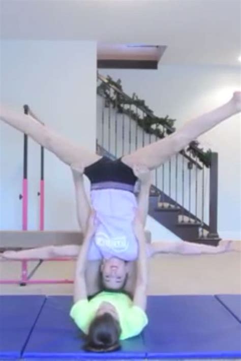 images   person acro stunts  pinterest yoga poses
