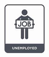 Unemployed Icona Disoccupata Vettore Avanguardia Isolati Disoccupato Segno Backgro Simbolo sketch template
