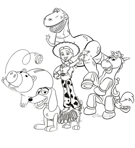 toy story characters drawing  getdrawings
