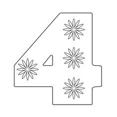 number  coloring page printable numbers activities coloring