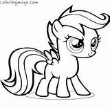 Coloring Pages Pony Little Scootaloo Getcolorings sketch template