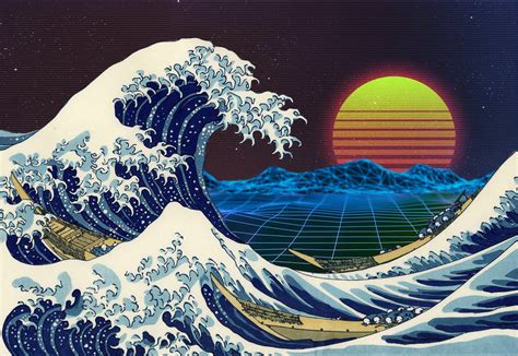 great wave  kanagawa great wave waves wallpaper