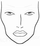 Makeup Face Template Chart Charts Blank Sketch Printable Mac Eye Pdf Drawing Print Make Templates Coloring Vidalondon Facechart Tips Open sketch template