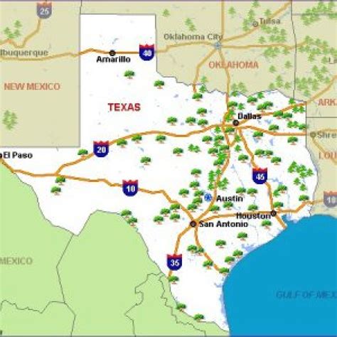 printable map  texas state parks ruby printable map