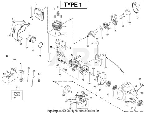 poulan pp gas trimmer type   poulan pro gas trimmer parts diagram  engine type