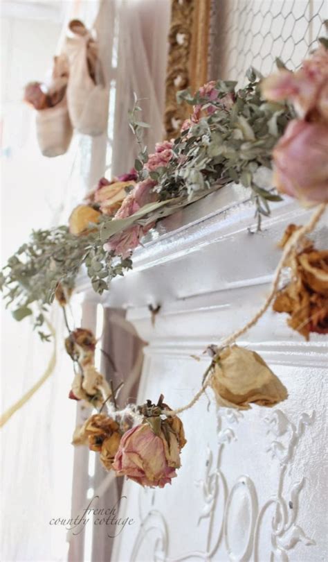 dried flower garland~ diy french country cottage
