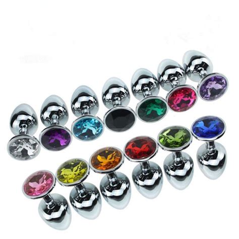 mini anal toys butt plug booty beads stainless steel crystal jewelry