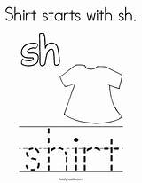 Sh Shirt Coloring Starts Twistynoodle Words Pages Kids Worksheets Change Template sketch template