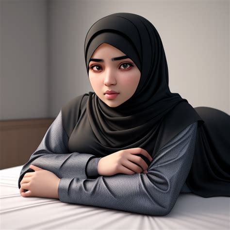 ai art generator from text hijab girl with big tits naked laying on the