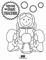 Coloring Pages Teachers Teacher Getdrawings sketch template