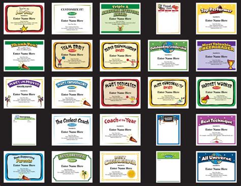 cheerleading certificates cheerleader templates awards