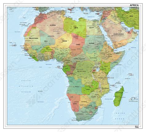 topografische kaart afrika kaart