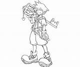Coloring Sora Kingdom Hearts Pages Disney Arts Animal Heart Cartoon Fujiwara Yumiko Printable Popular sketch template