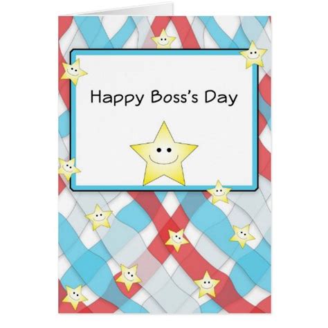 happy bosss day greeting card  stars zazzle