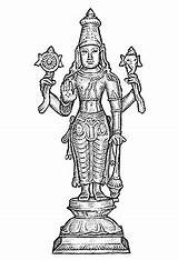 Hindu Vishnu Gods Sculpture Muscular Wsj Deities sketch template