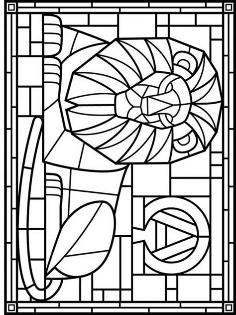 stained glass coloring pages  adults