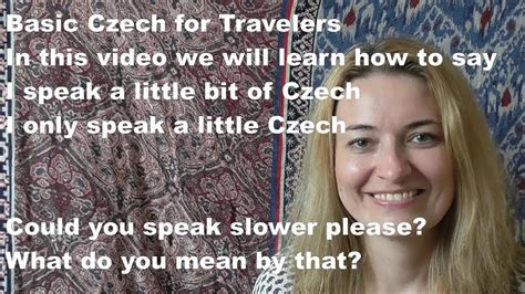 Basic Czech For Tourist Part 7 Czech Phrases Prague Languege I