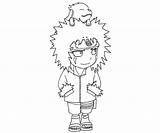 Kiba Coloring Inuzuka Chibi Tudodesenhos sketch template